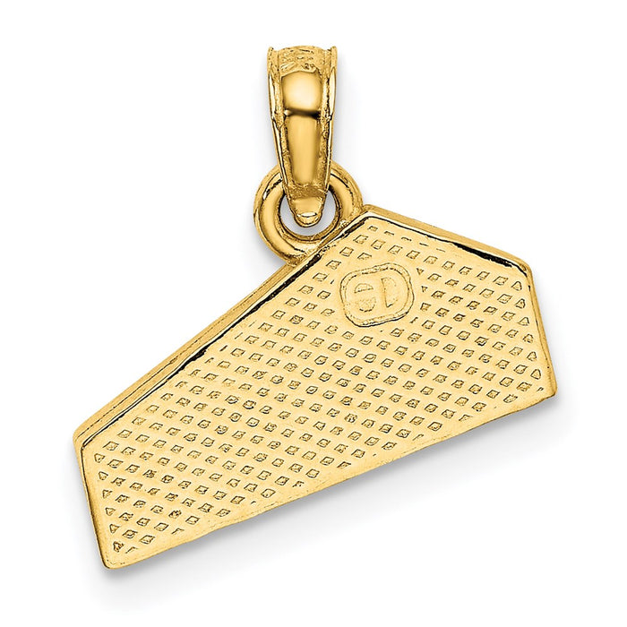 Million Charms 14K Yellow Gold Themed Cheese Wedge Charm