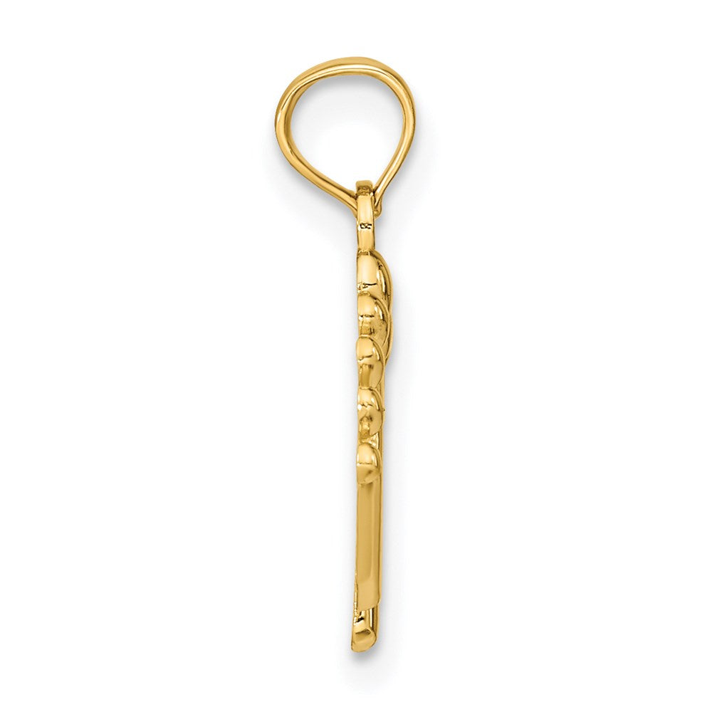 Million Charms 14K Yellow Gold Themed Double Feet - H/P & Hang Ten Styele