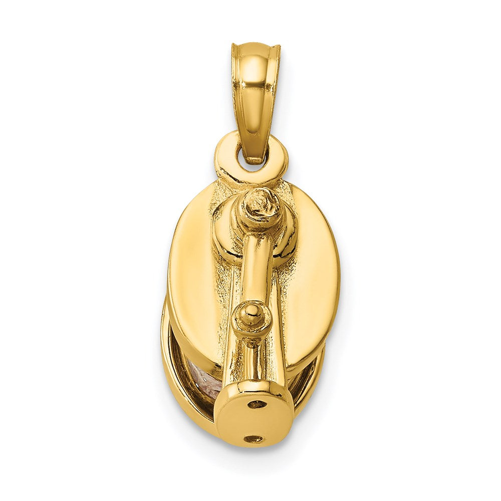 Million Charms 14K Yellow Gold Themed 3-D Moveable Pencil Sharpener Charm