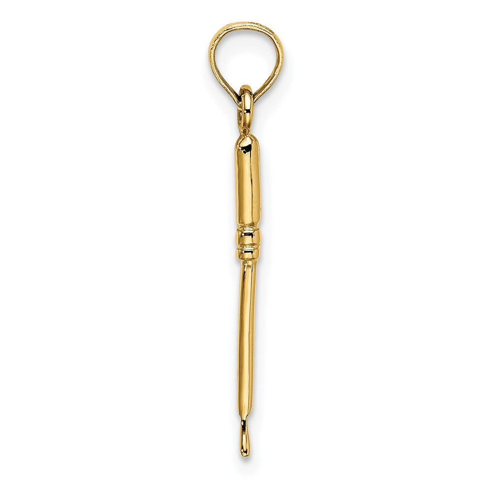 Million Charms 14K Yellow Gold Themed 3-D Weeding Garden Tool Charm