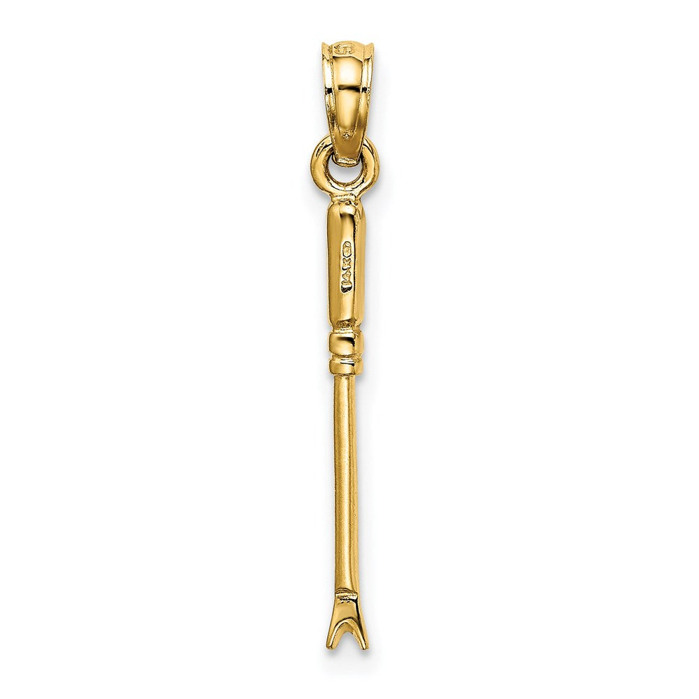 Million Charms 14K Yellow Gold Themed 3-D Weeding Garden Tool Charm