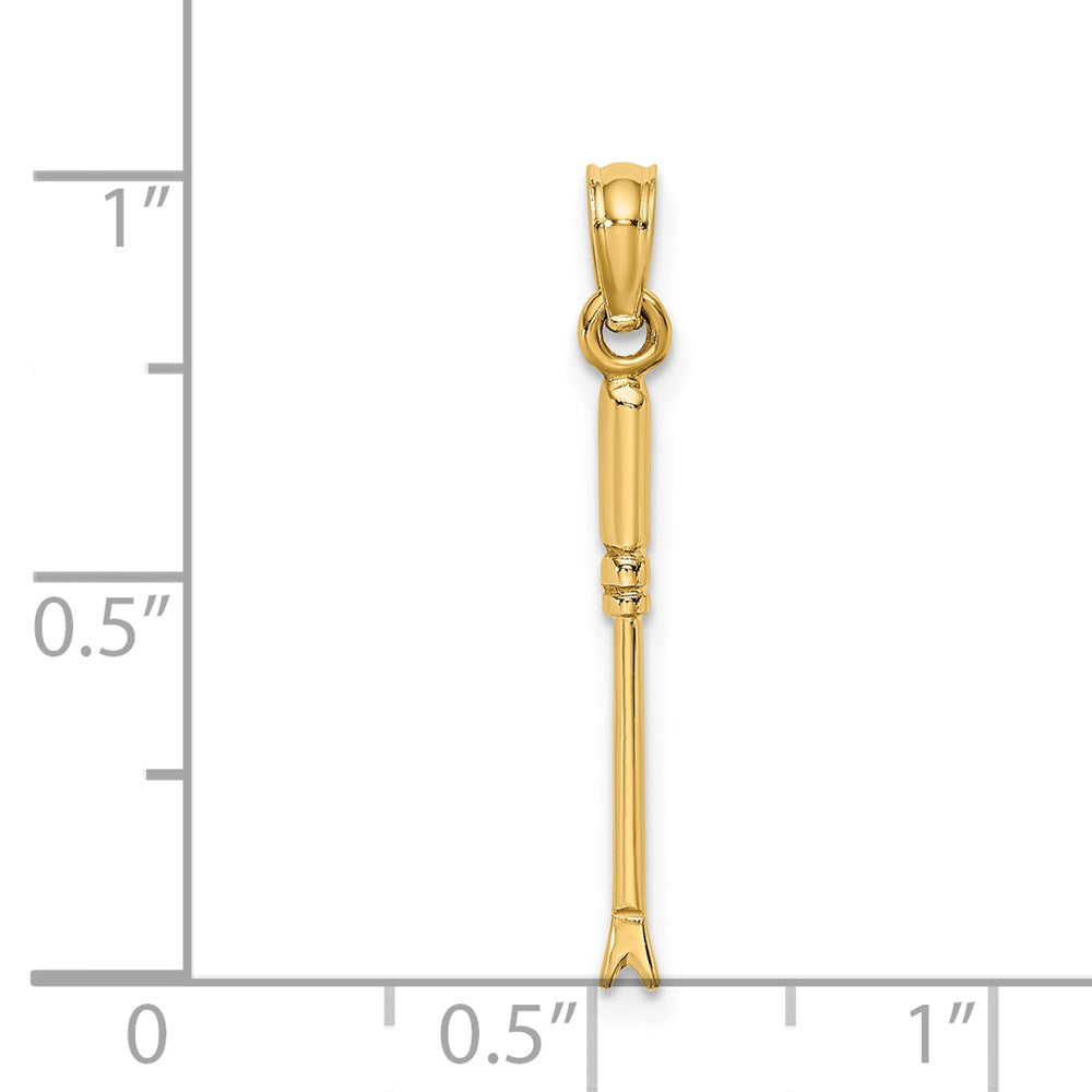 Million Charms 14K Yellow Gold Themed 3-D Weeding Garden Tool Charm