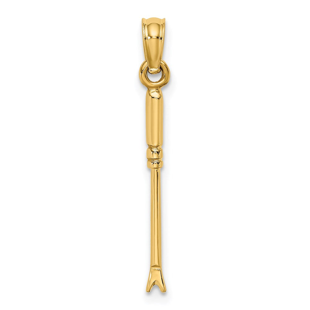 Million Charms 14K Yellow Gold Themed 3-D Weeding Garden Tool Charm