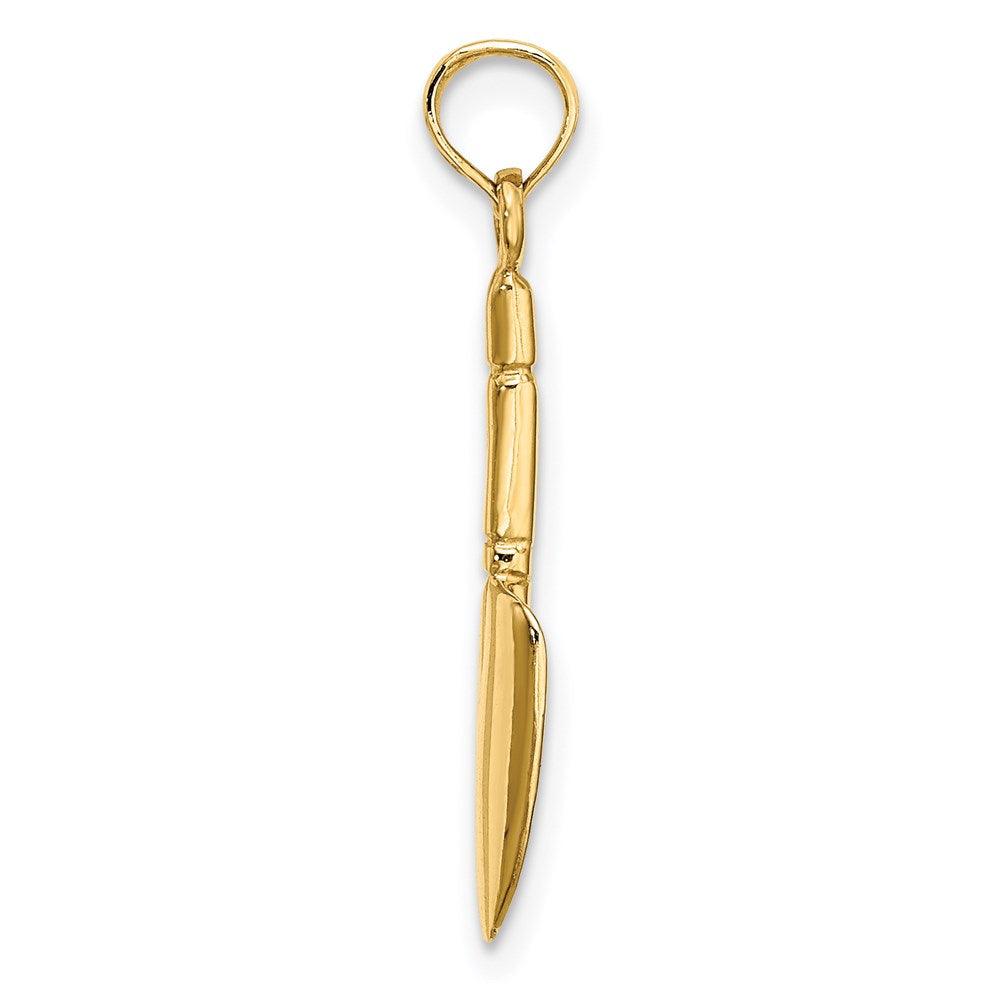 Million Charms 14K Yellow Gold Themed 3-D Hp Trowel Garden Tool Charm