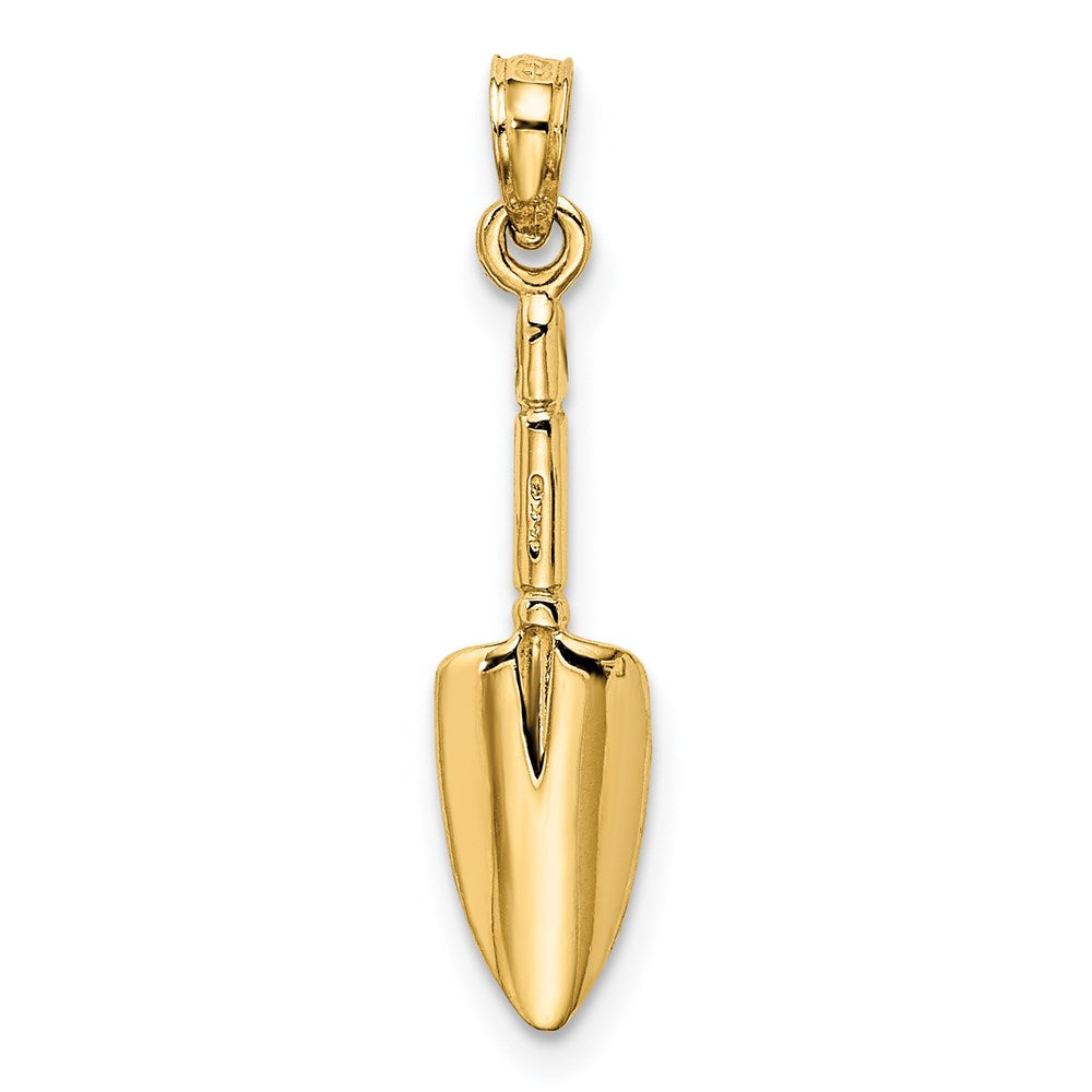 Million Charms 14K Yellow Gold Themed 3-D Hp Trowel Garden Tool Charm