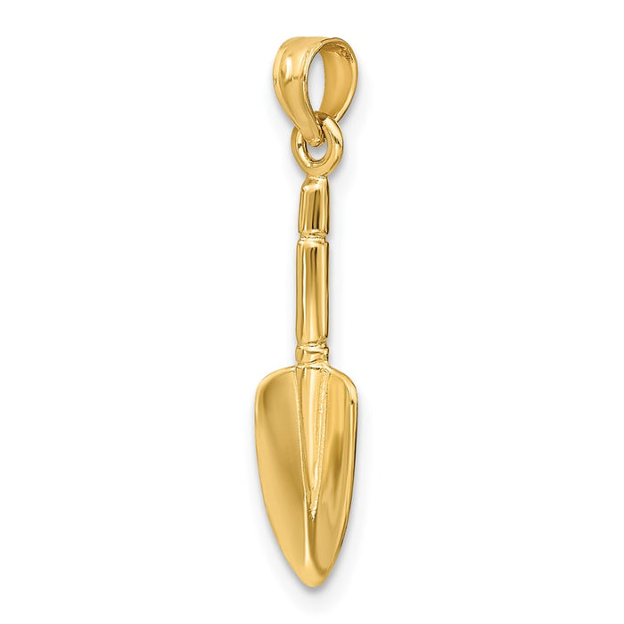 Million Charms 14K Yellow Gold Themed 3-D Hp Trowel Garden Tool Charm