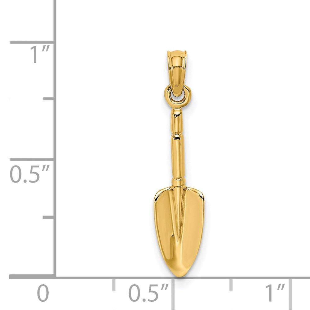 Million Charms 14K Yellow Gold Themed 3-D Hp Trowel Garden Tool Charm
