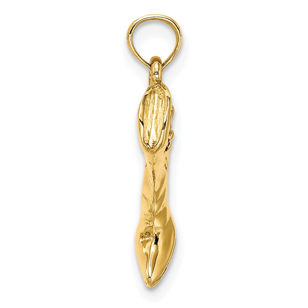 Million Charms 14K Yellow Gold Themed 3-D Cowboy Boot Charm