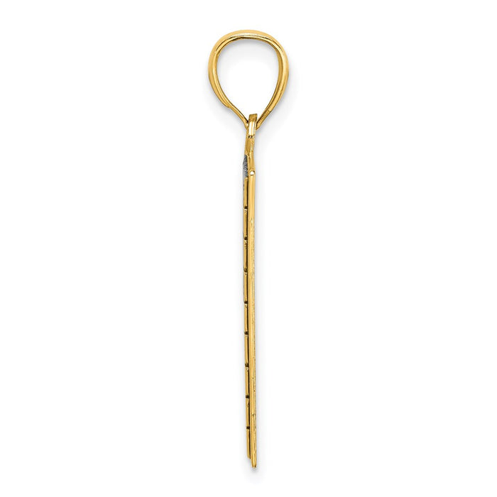 Million Charms 14K Yellow Gold Themed Polished & Antiqued Sudoku Game Board Charm