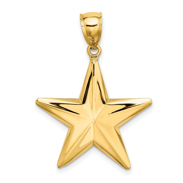 Million Charms 14K Yellow Gold Themed 3-D Nautical Star Charm