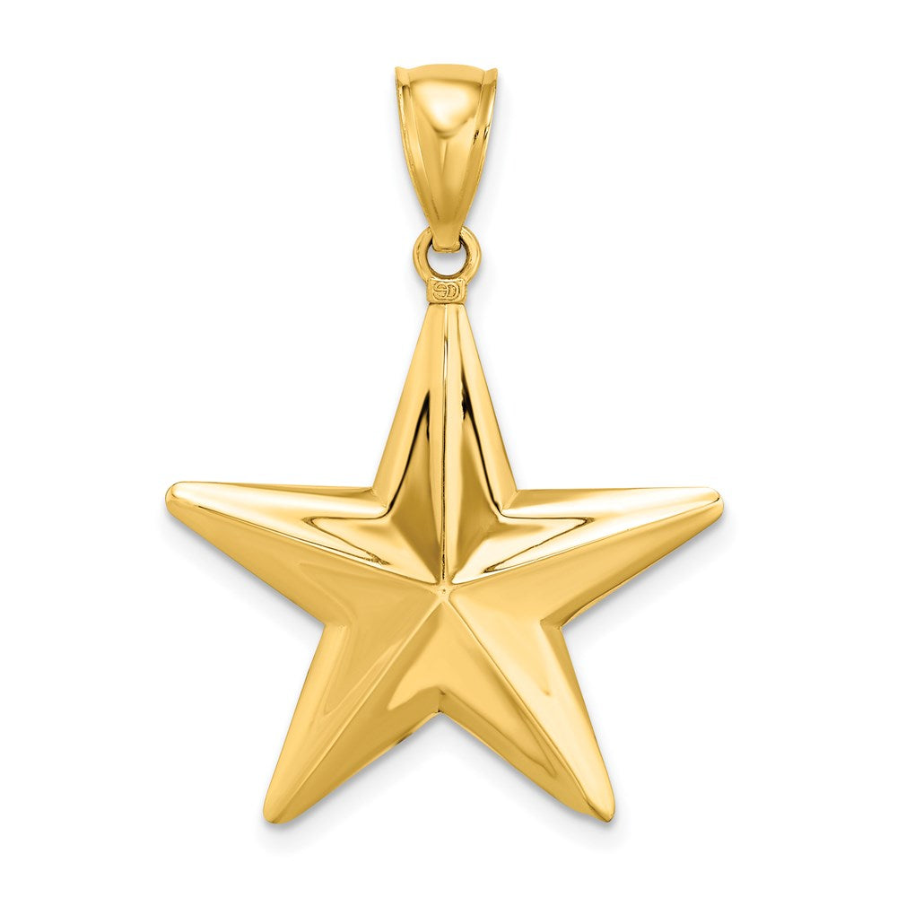 Million Charms 14K Yellow Gold Themed 3-D Nautical Star Charm