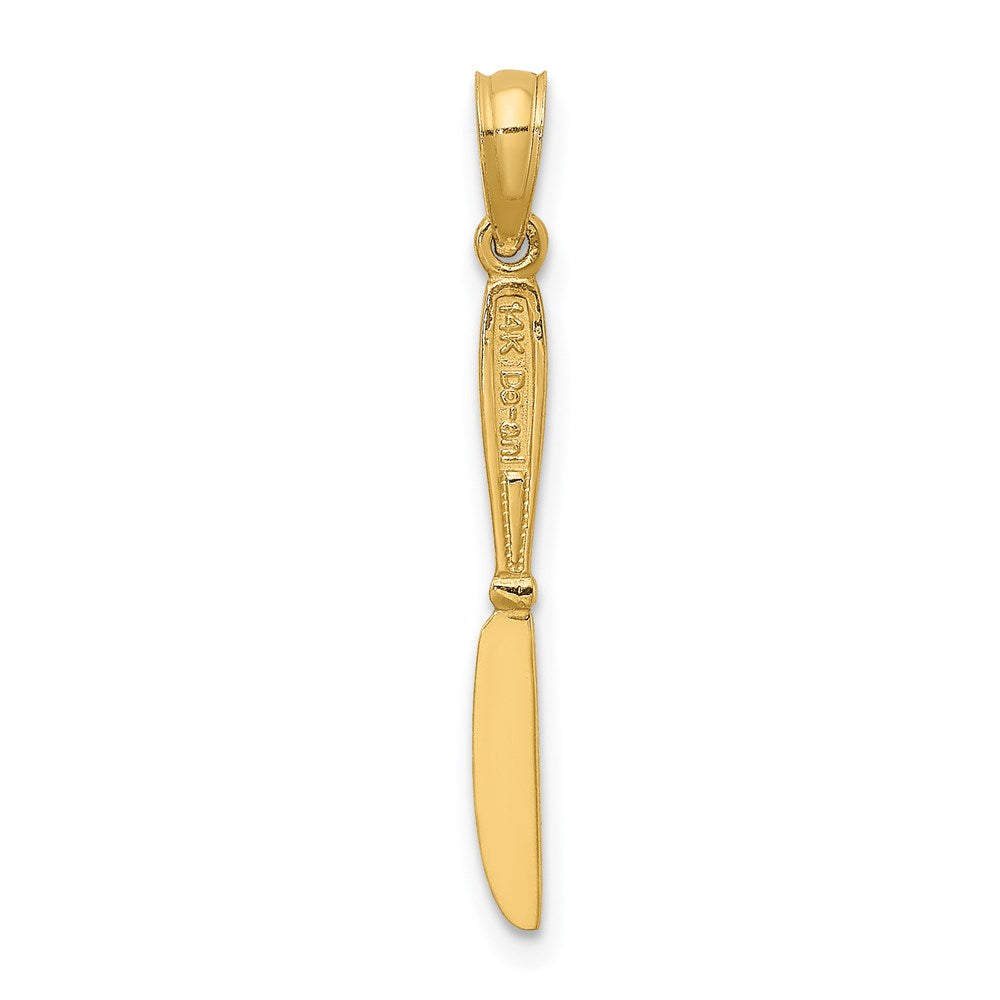 Million Charms 14K Yellow Gold Themed 3-D & Polished Table Knife Charm