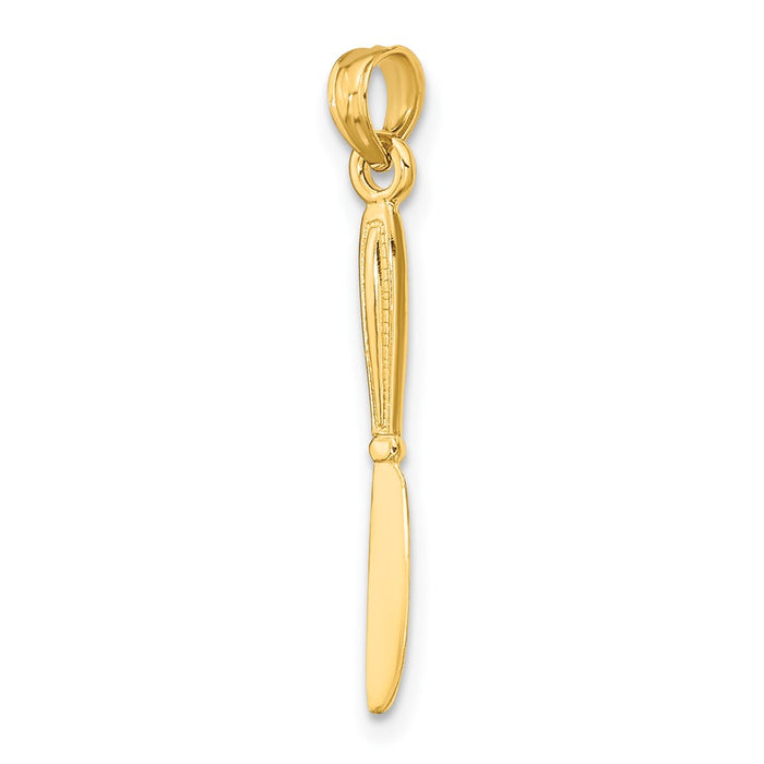 Million Charms 14K Yellow Gold Themed 3-D & Polished Table Knife Charm