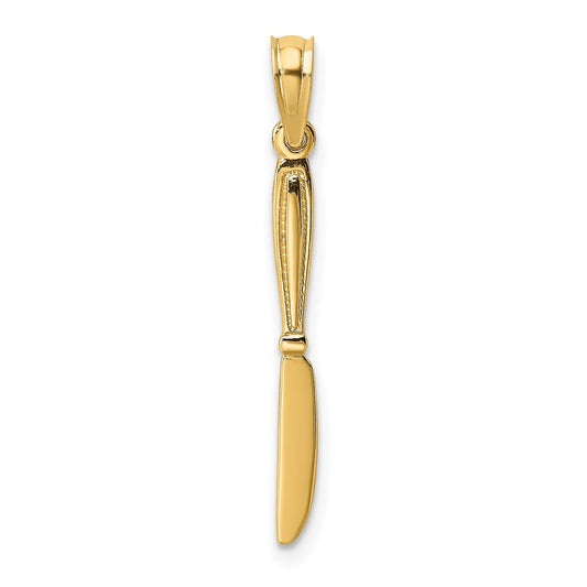 Million Charms 14K Yellow Gold Themed 3-D & Polished Table Knife Charm