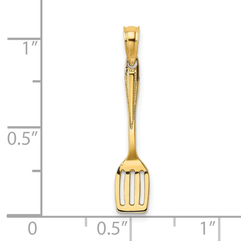 Million Charms 14K Yellow Gold Themed 3-D & Polished Spatula Charm