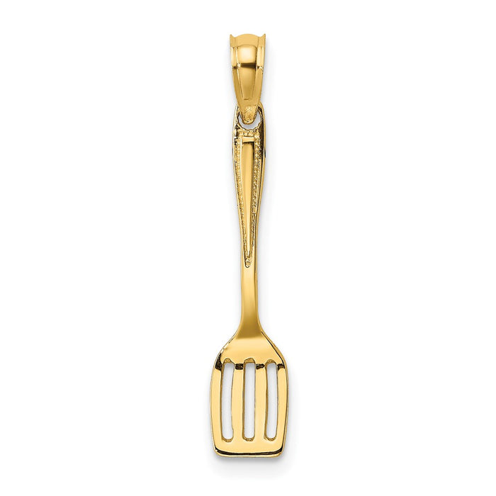 Million Charms 14K Yellow Gold Themed 3-D & Polished Spatula Charm
