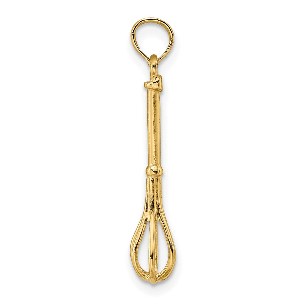 Million Charms 14K Yellow Gold Themed 3-D & Polished Whisk Charm