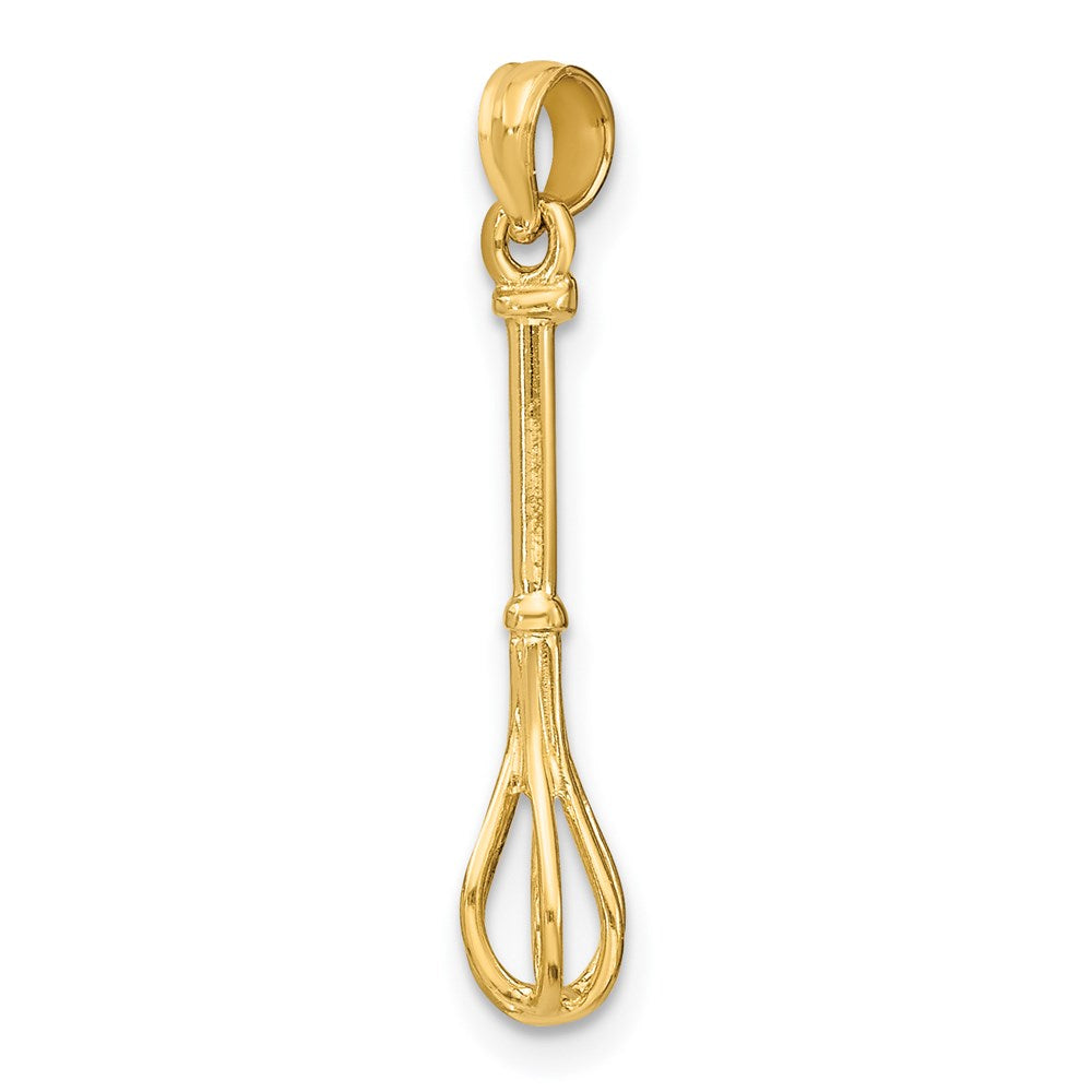 Million Charms 14K Yellow Gold Themed 3-D & Polished Whisk Charm