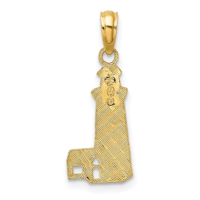 Million Charms 14K Yellow Gold Themed Lighthouse Charm