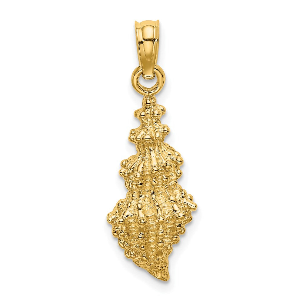 Million Charms 14K Yellow Gold Themed 2-D Conch Shell Charm
