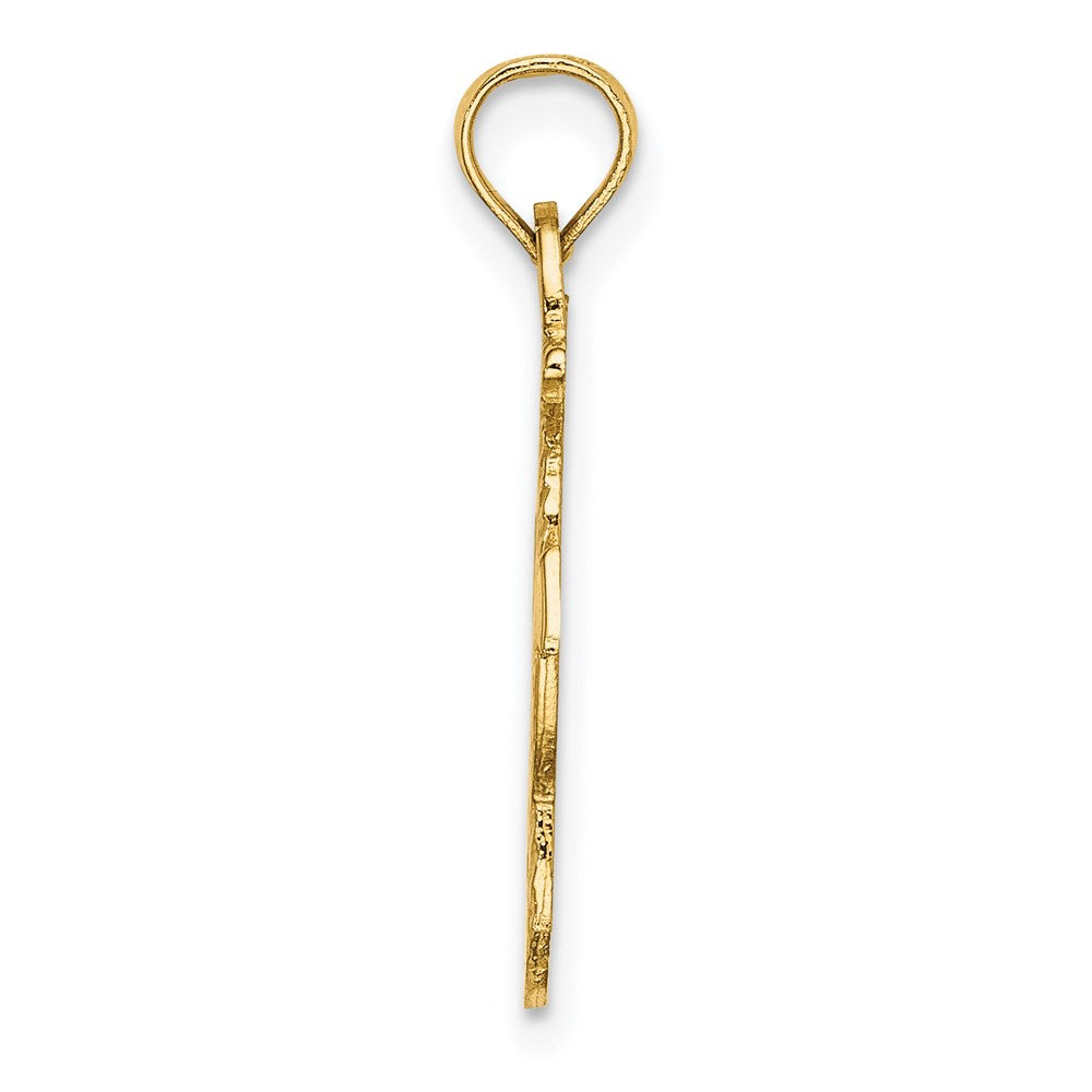 Million Charms 14K Yellow Gold Themed Polished Nautical Anchor & Rope Charm