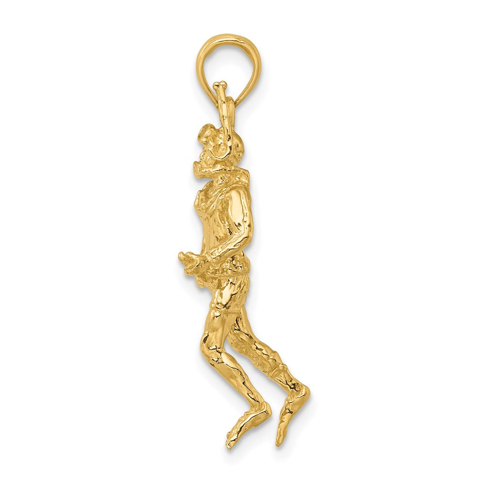 Million Charms 14K Yellow Gold Themed 3-D Scuba Diver Charm