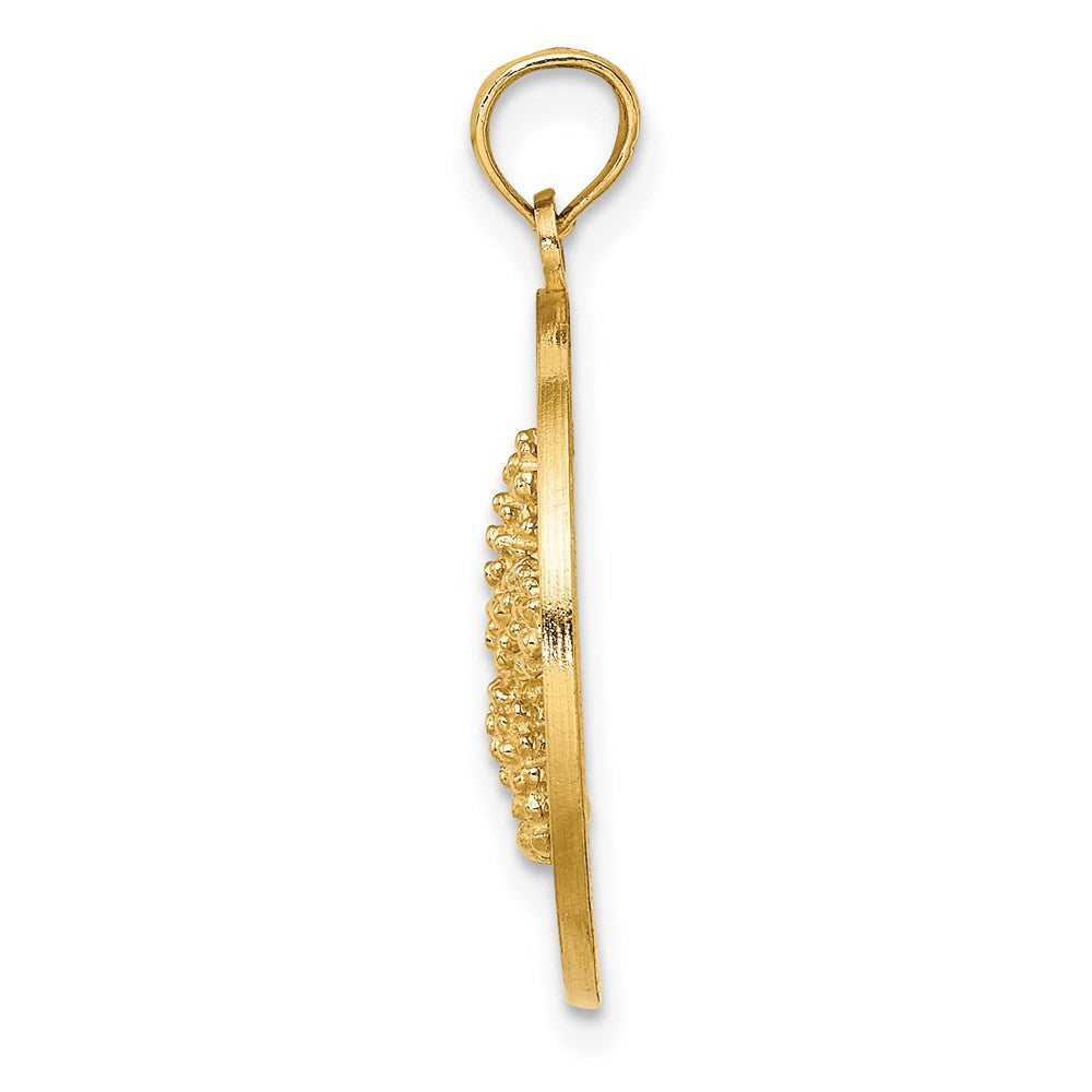Million Charms 14K Yellow Gold Themed Cape May On Round Frame With Nautical Starfish Charm
