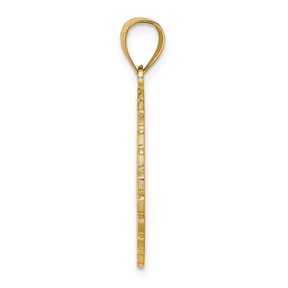 Million Charms 14K Yellow Gold Themed Jamaica & Sandals Round Disk Charm