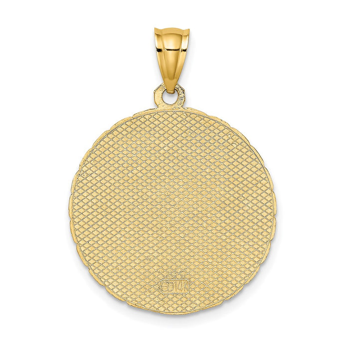 Million Charms 14K Yellow Gold Themed Jamaica & Sandals Round Disk Charm