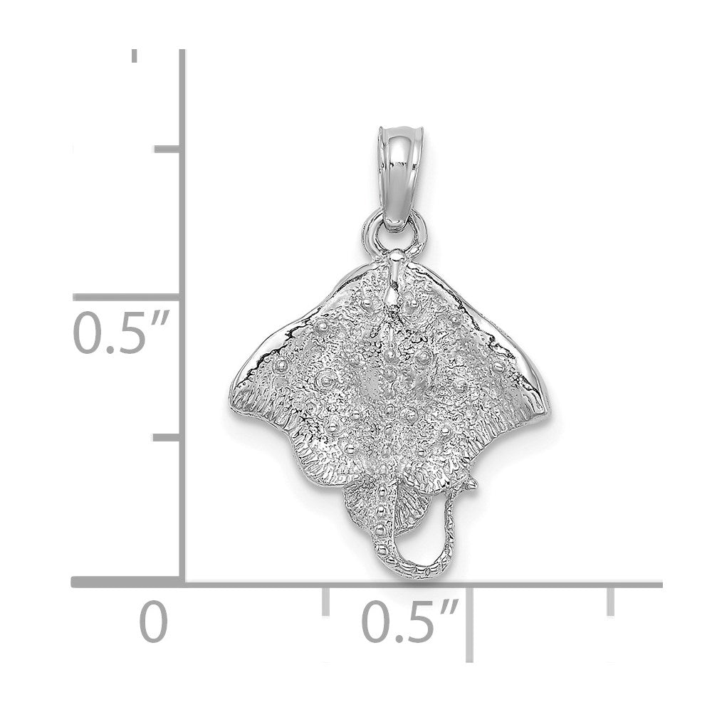 Million Charms 14K White Gold Themed Stingray Charm