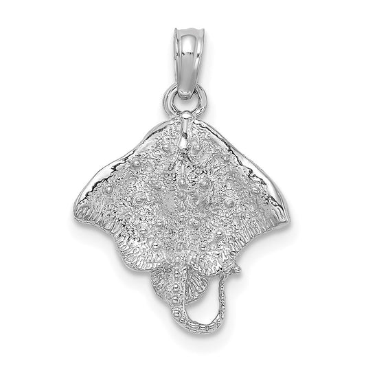 Million Charms 14K White Gold Themed Stingray Charm