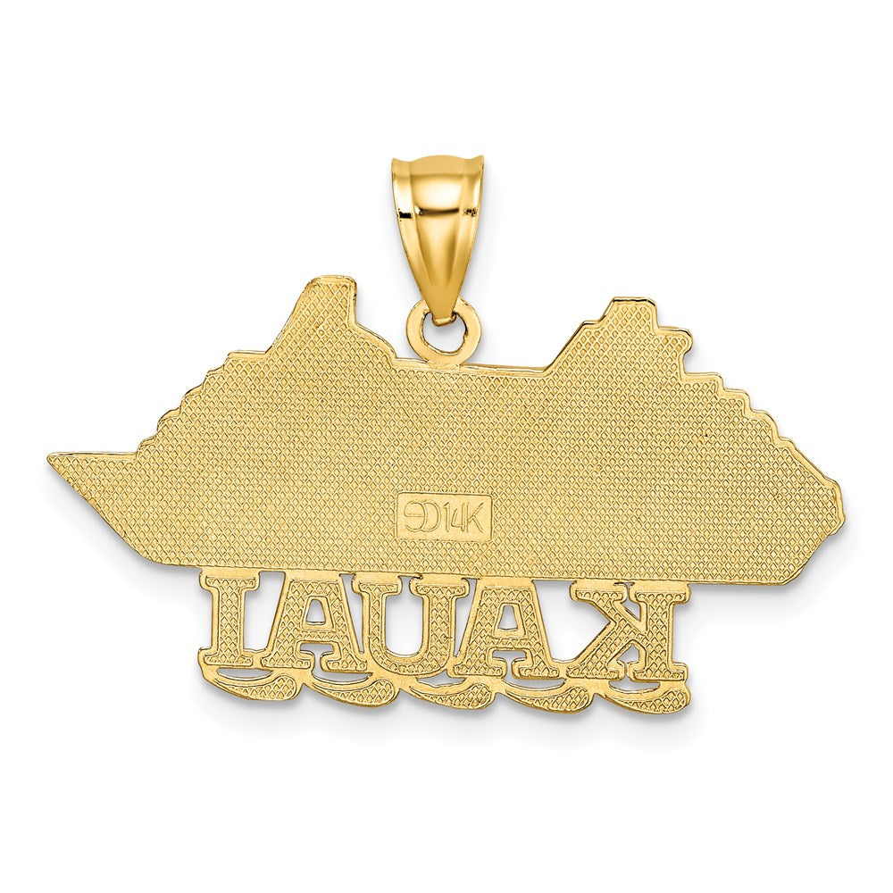 Million Charms 14K Yellow Gold Themed 2-D Polished Kauai Cruise Ship Charm
