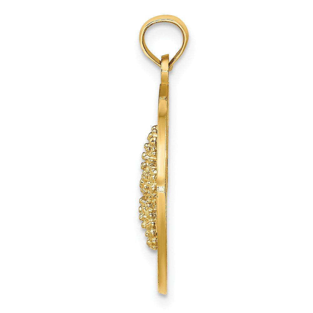Million Charms 14K Yellow Gold Themed Cancun On Round Frame With Nautical Starfish Charm