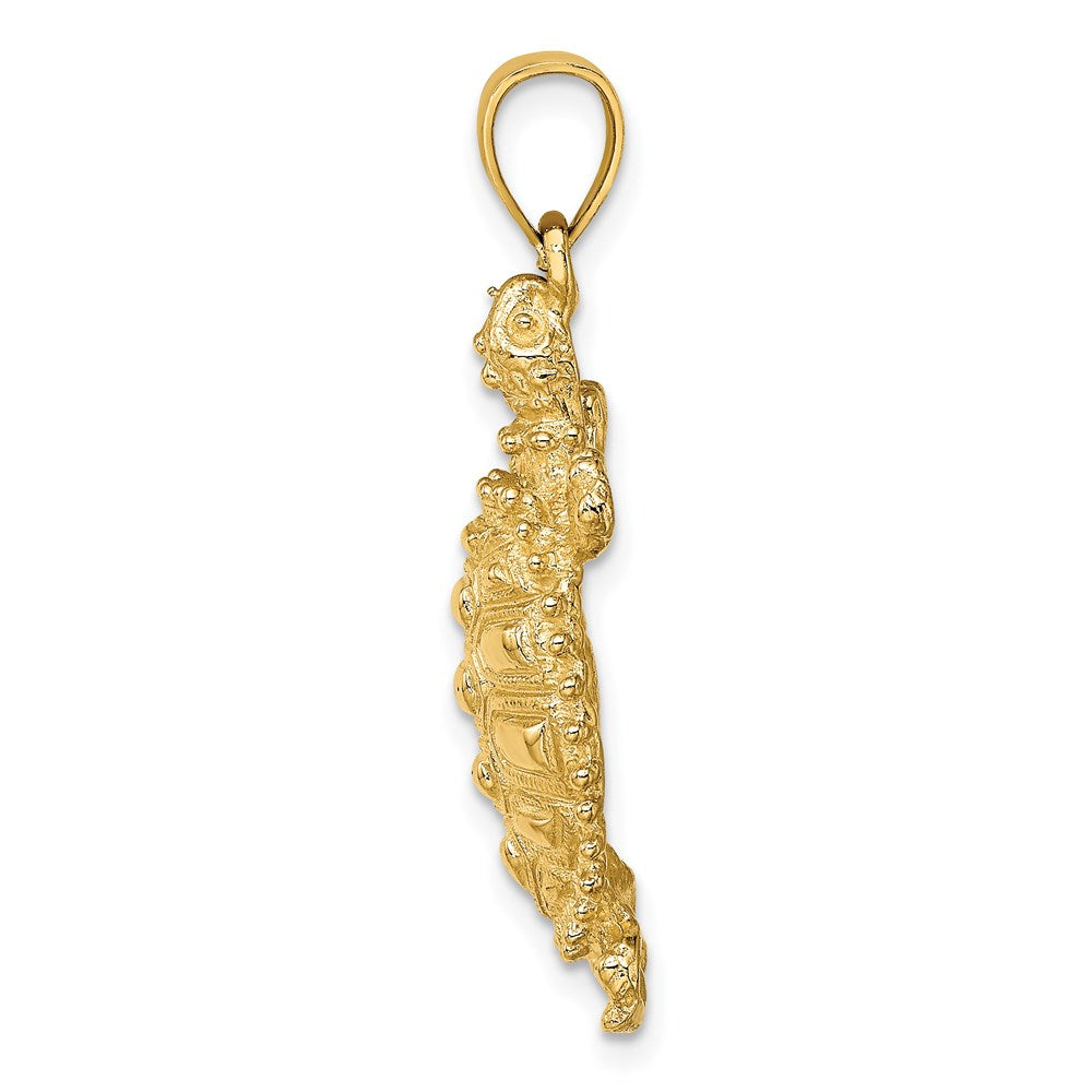 Million Charms 14K Yellow Gold Themed 2-D Land Turtle Charm