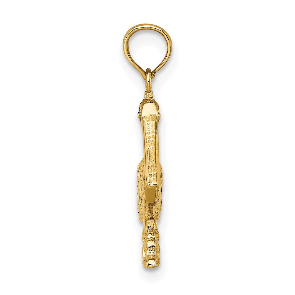 Million Charms 14K Yellow Gold Themed 3-D Sm Pelican Standing Charm