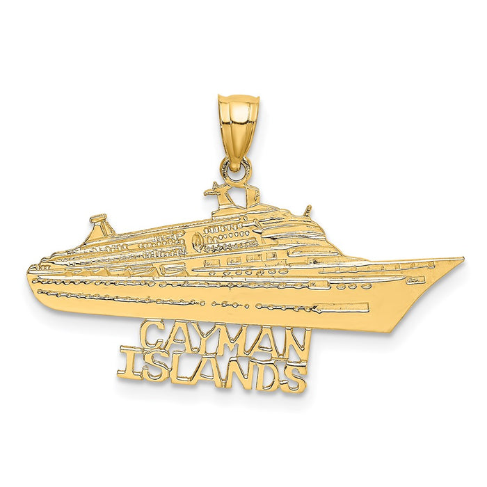 Million Charms 14K Yellow Gold Themed Cayman Islands Cruise Ship Charm