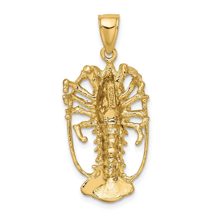 Million Charms 14K Yellow Gold Themed Florida Lobster Charm