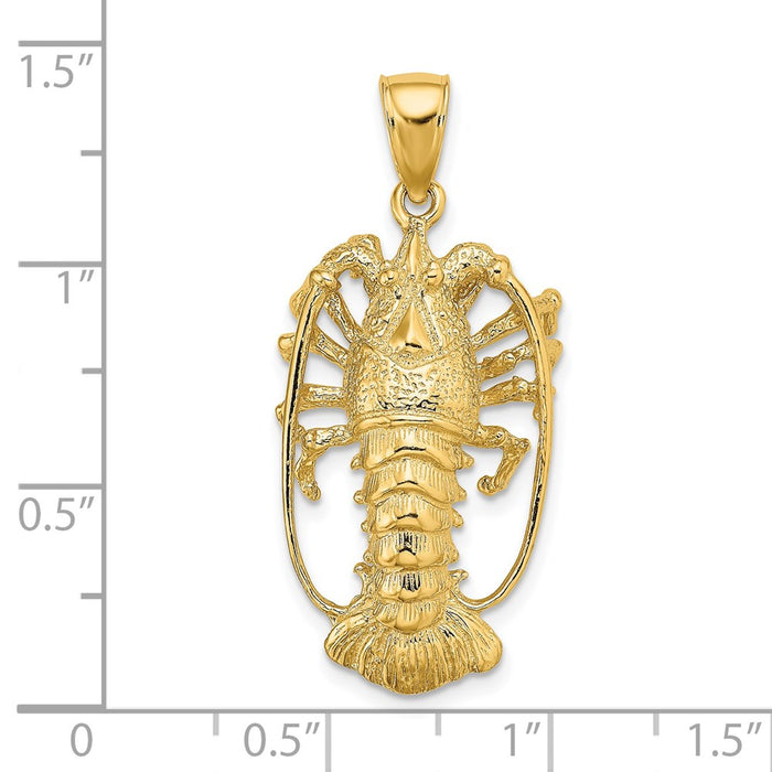 Million Charms 14K Yellow Gold Themed Florida Lobster Charm