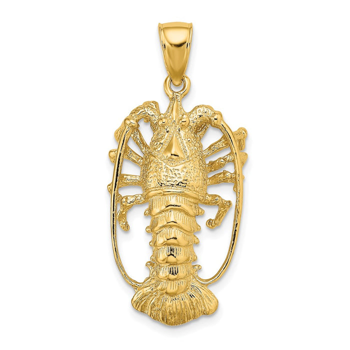 Million Charms 14K Yellow Gold Themed Florida Lobster Charm