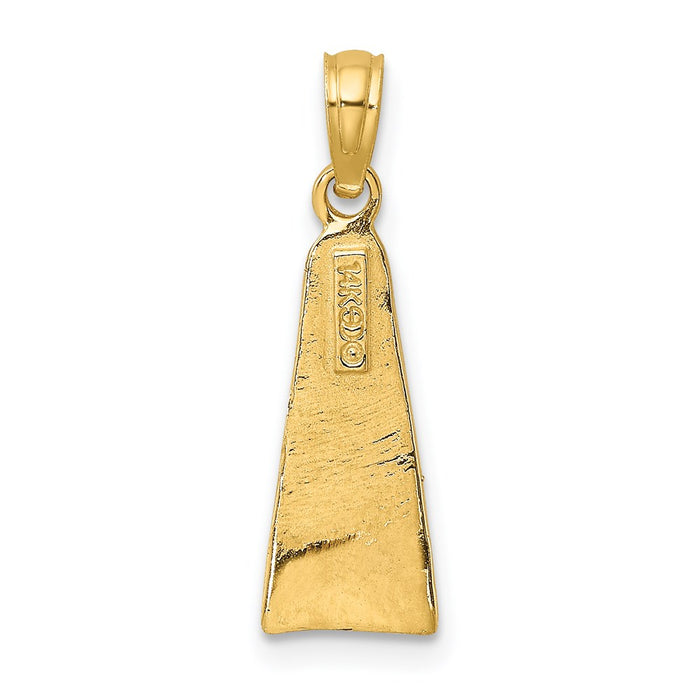 Million Charms 14K Yellow Gold Themed Scuba Flipper Charm