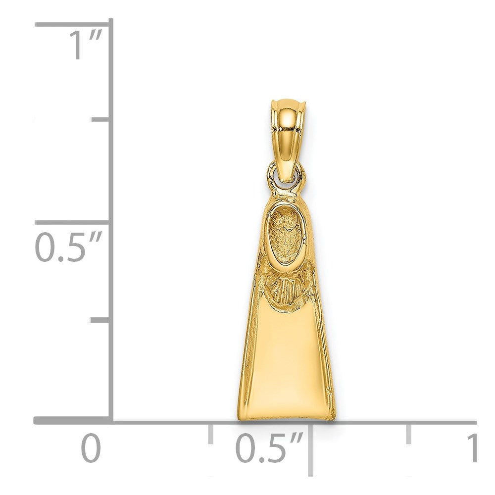 Million Charms 14K Yellow Gold Themed Scuba Flipper Charm