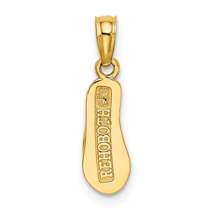 Million Charms 14K Yellow Gold Themed Rehoboth Single Flip-Flop Charm