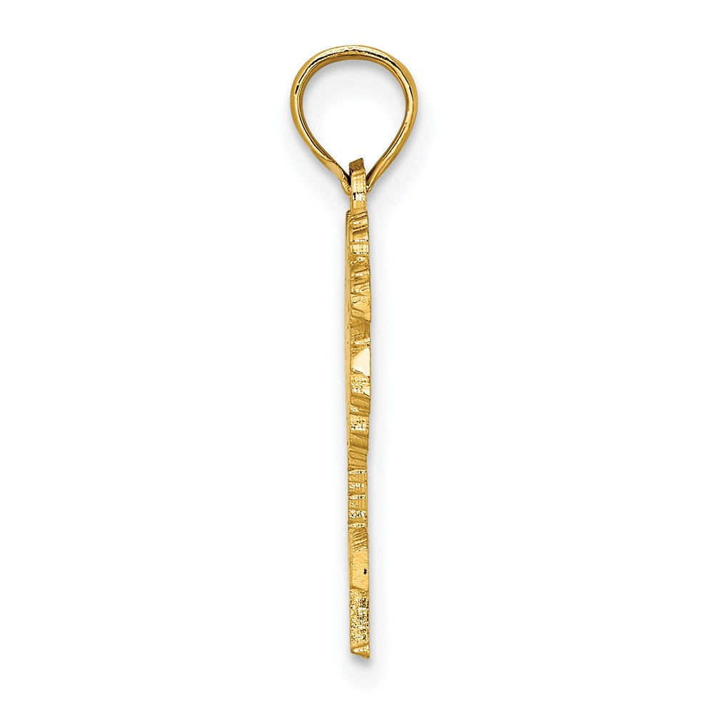 Million Charms 14K Yellow Gold Themed Jamaica Under Palm Tree Charm