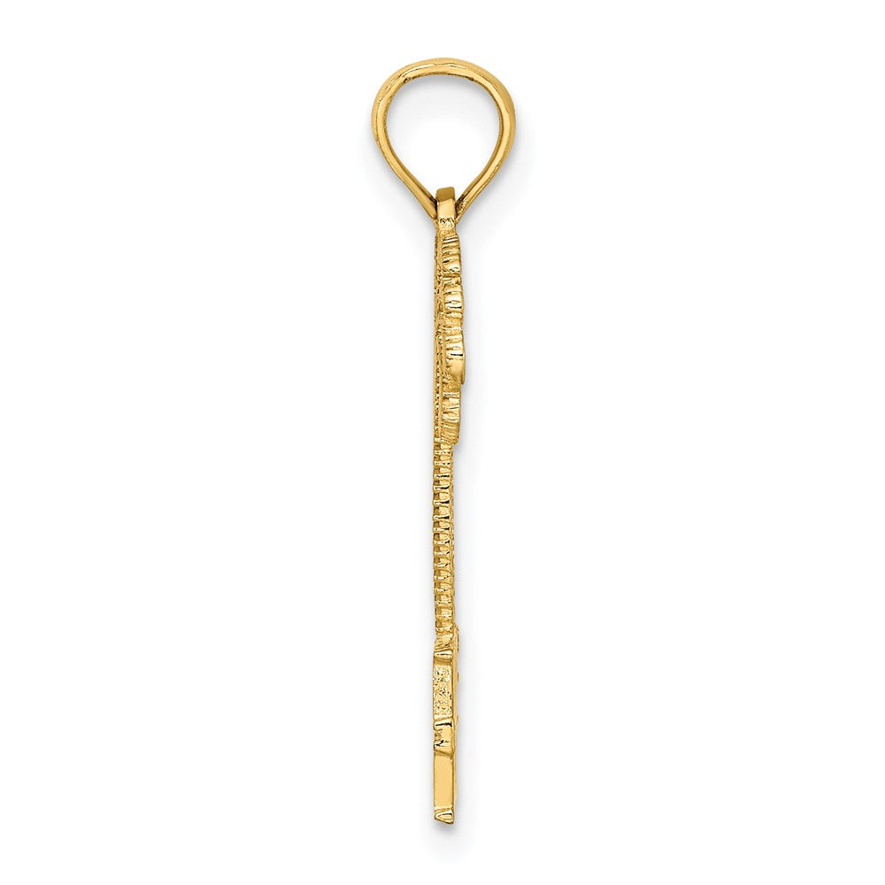 Million Charms 14K Yellow Gold Themed South Beach Under Palm Tree Charm