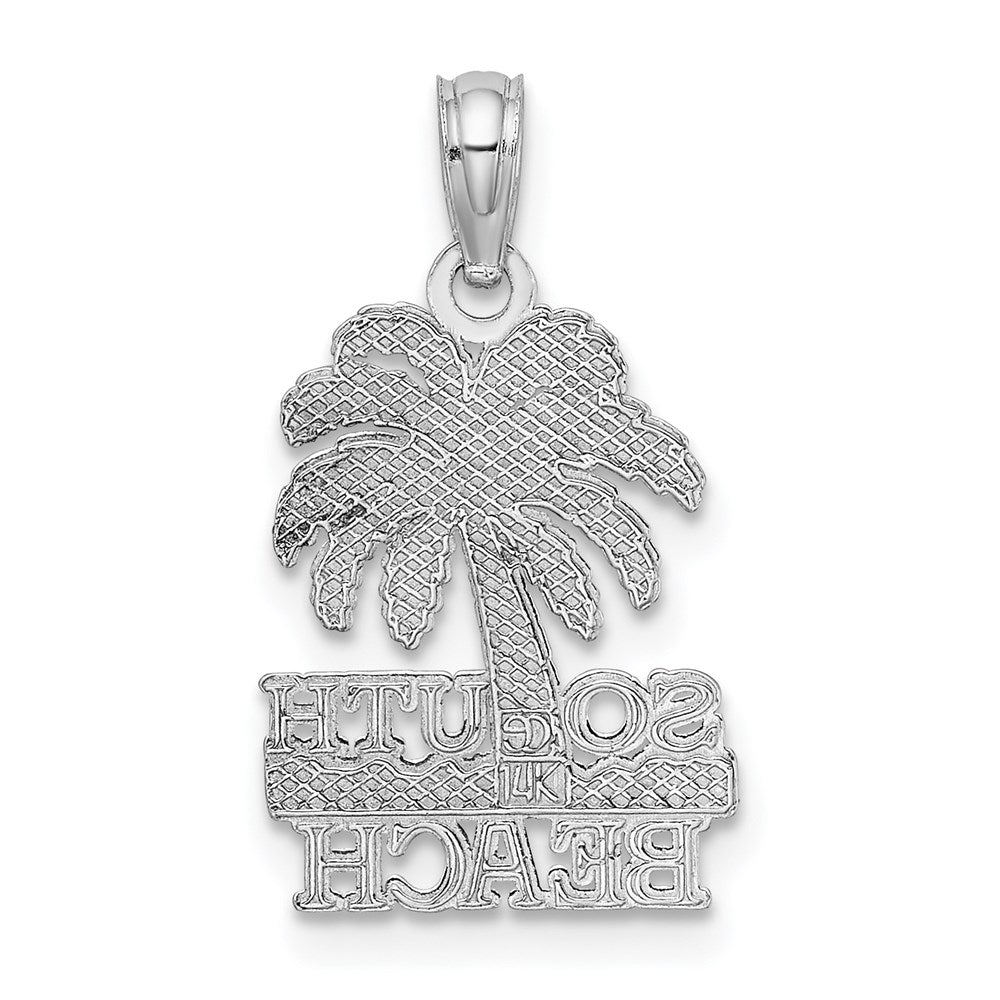 Million Charms 14K White Gold Themed South Beach Palm Tree Charm