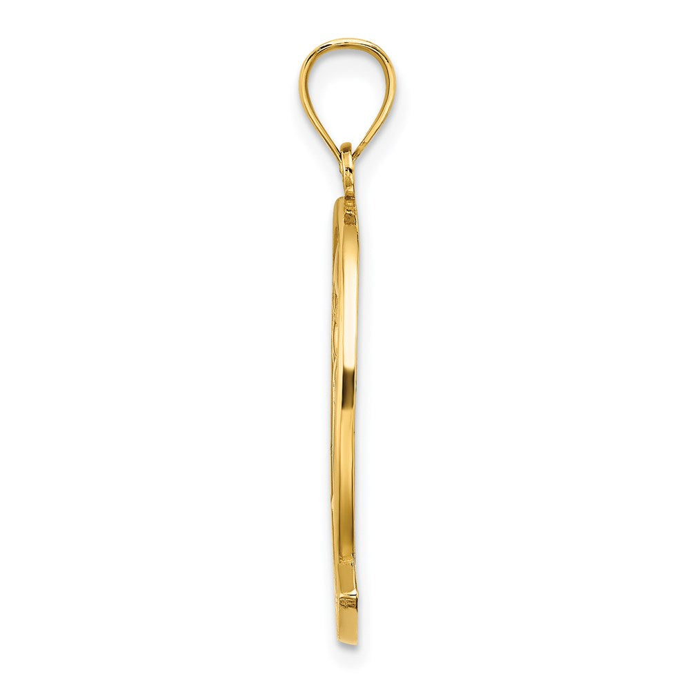 Million Charms 14K Yellow Gold Themed Hawaii With Dolphins In Waves Charm