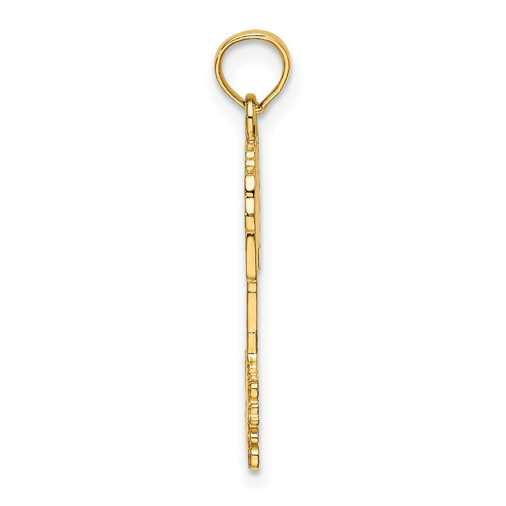 Million Charms 14K Yellow Gold Themed Turks & Caicos Under Palm Tree Charm