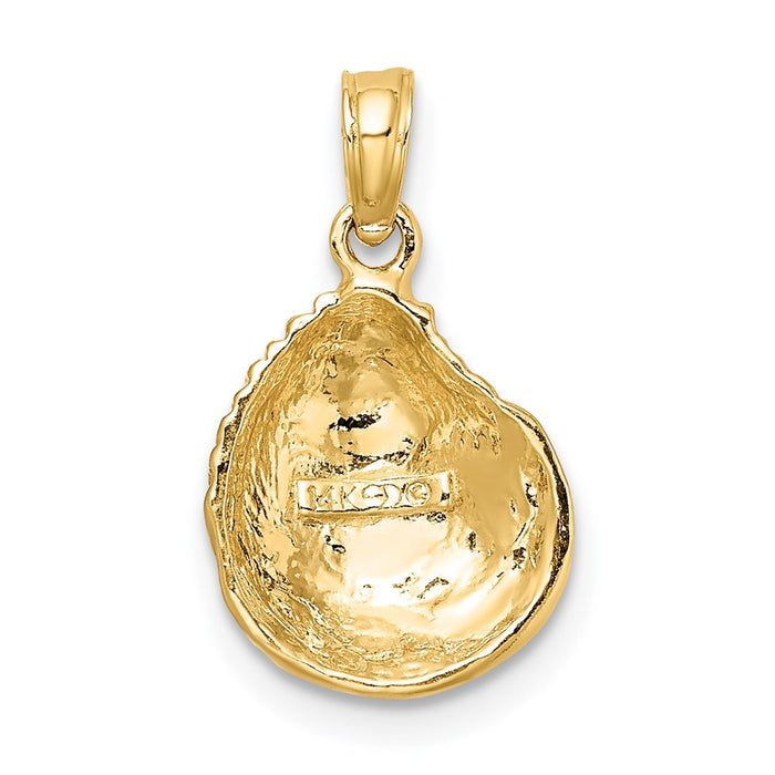 Million Charms 14K Yellow Gold Themed Clam Shell Charm