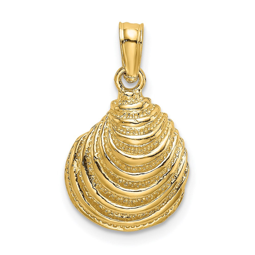 Million Charms 14K Yellow Gold Themed Clam Shell Charm