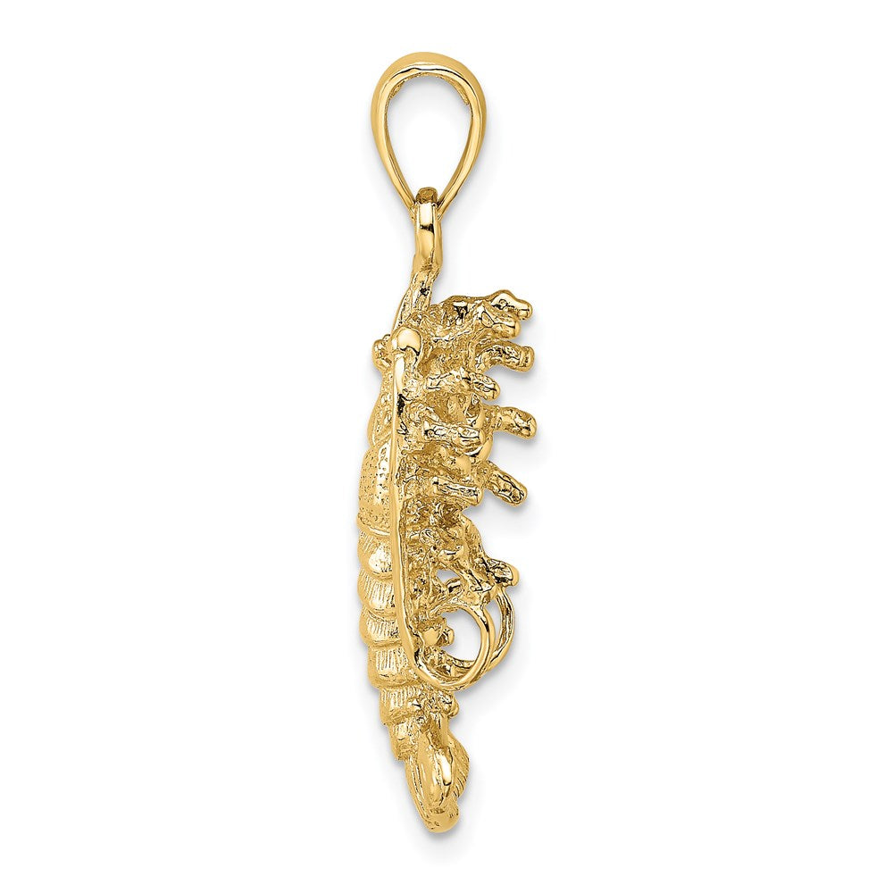 Million Charms 14K Yellow Gold Themed Polished Florida Lobster Charm